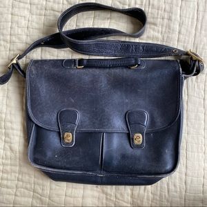 Coach briefcase, black leather